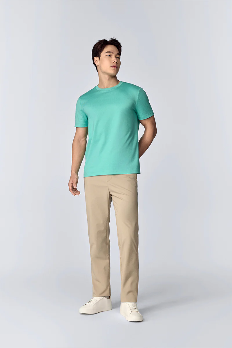 Regal Crew Neck T-Shirt | Turquoise Green PT5218