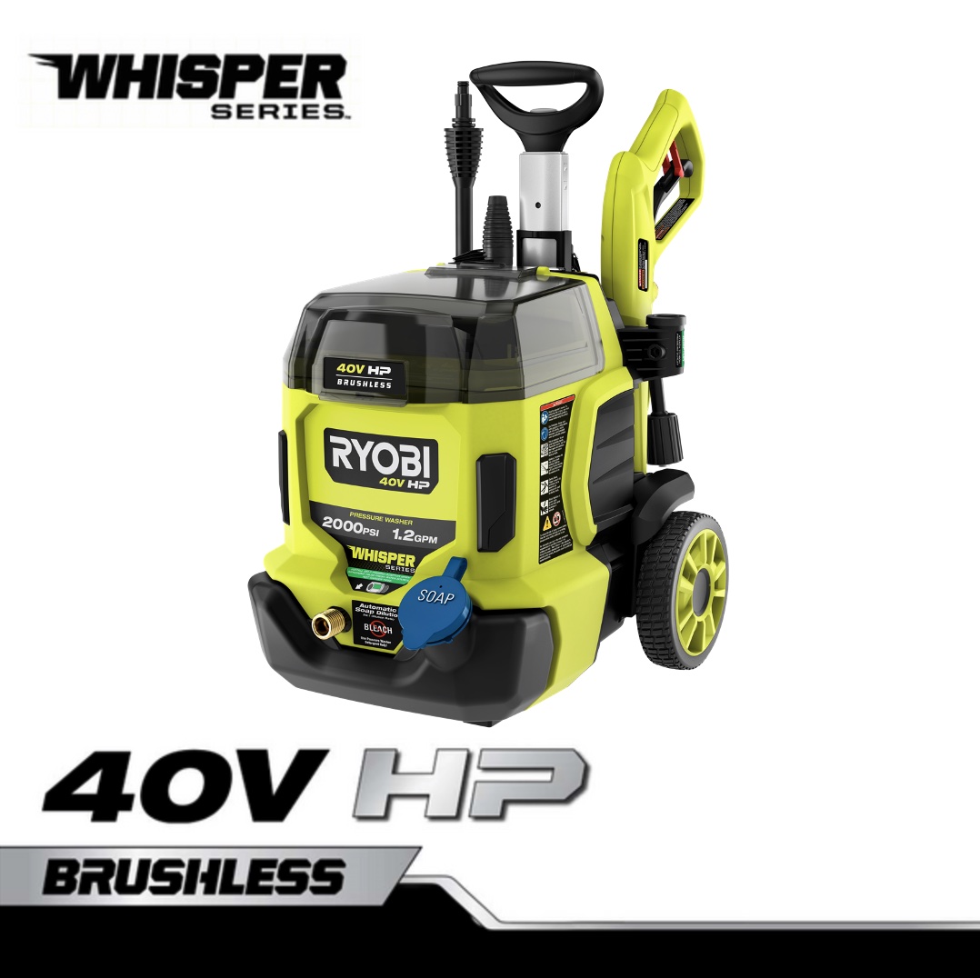 40V HP BRUSHLESS WHISPER SERIES 2000 PSI PRESSURE WASHER