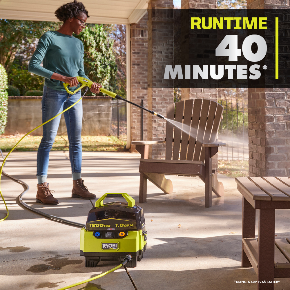 40V HP BRUSHLESS 1200 PSI 1.0 GPM PRESSURE WASHER