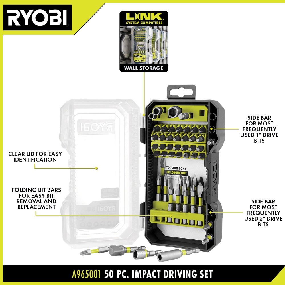 50 PC. IMPACT RATED DRIVING SET