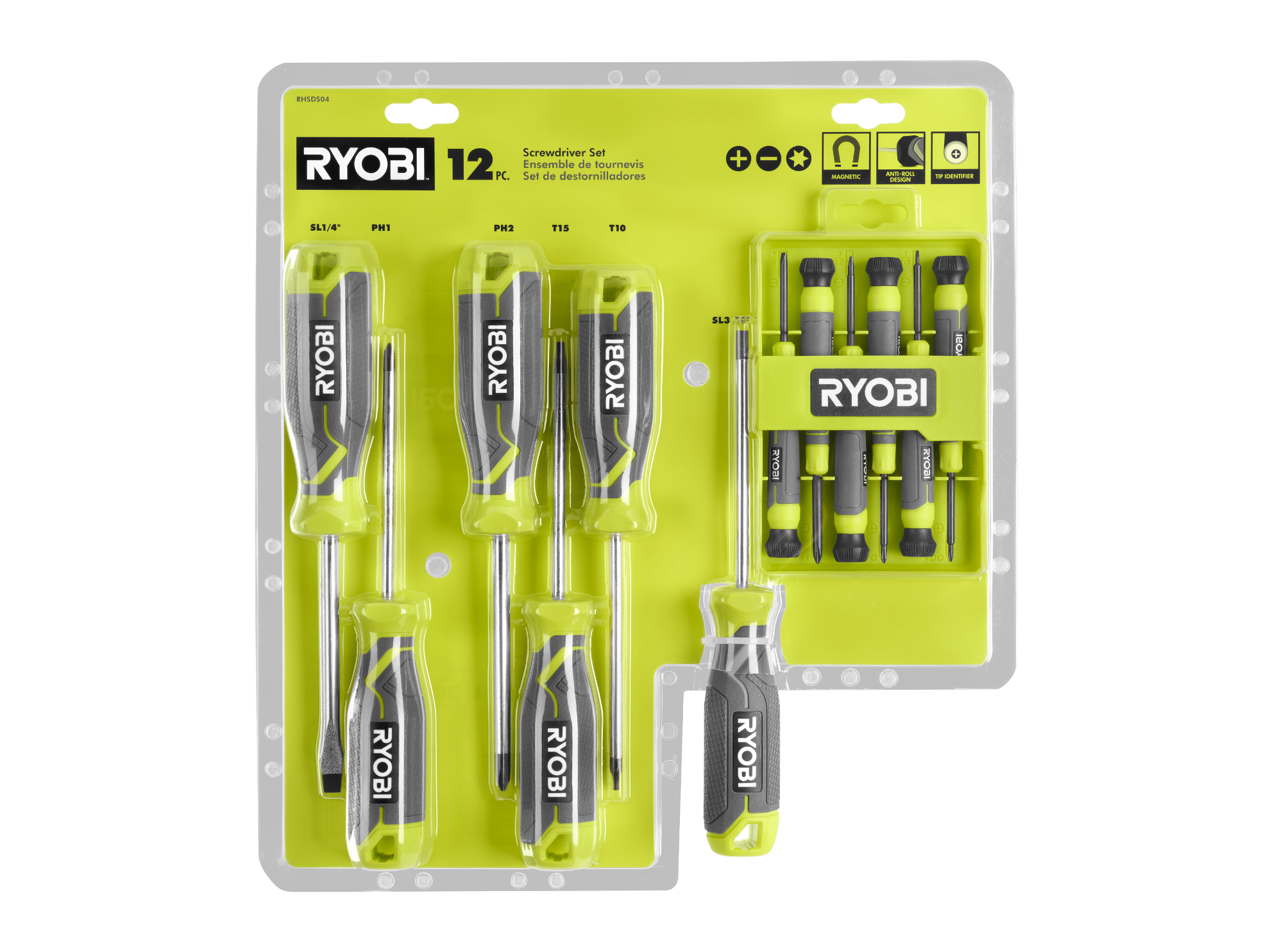 Screwdriver Set (12-Piece) with Cushion Grip Handles