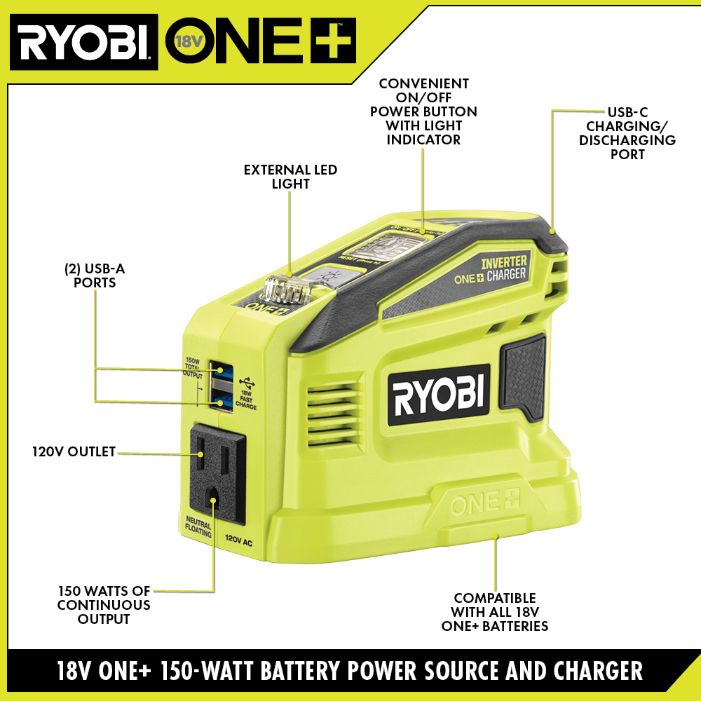 18V ONE+ 150-WATT BATTERY POWER SOURCE AND CHARGER KIT