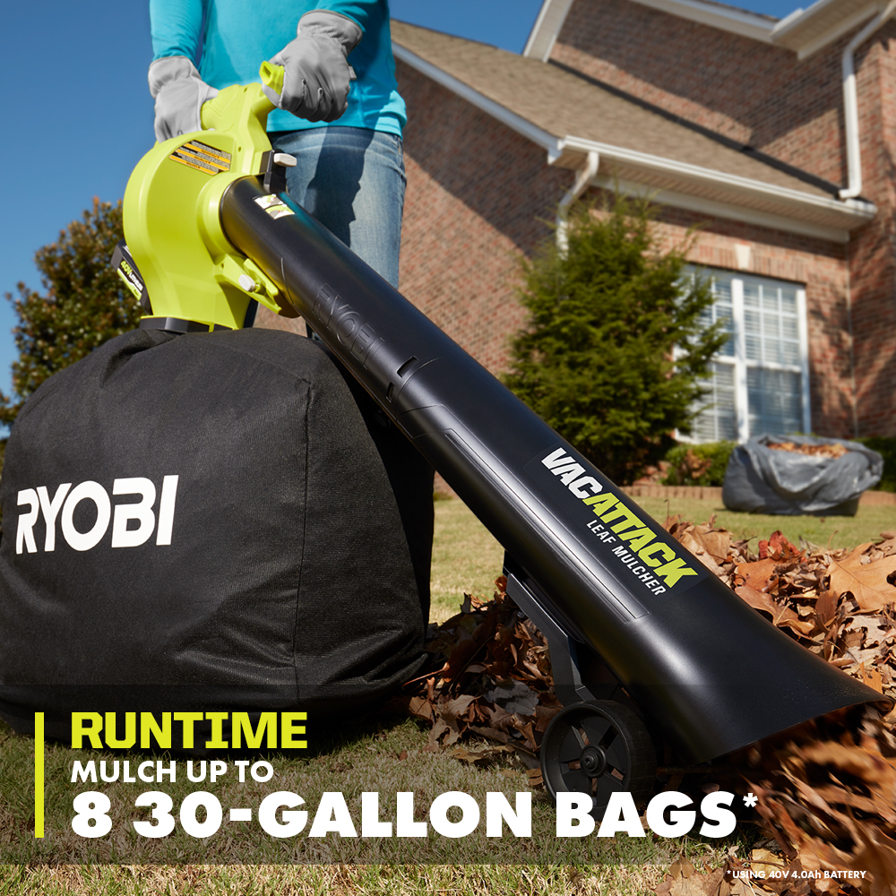 40V VAC ATTACK LEAF VACUUM/MULCHER KIT