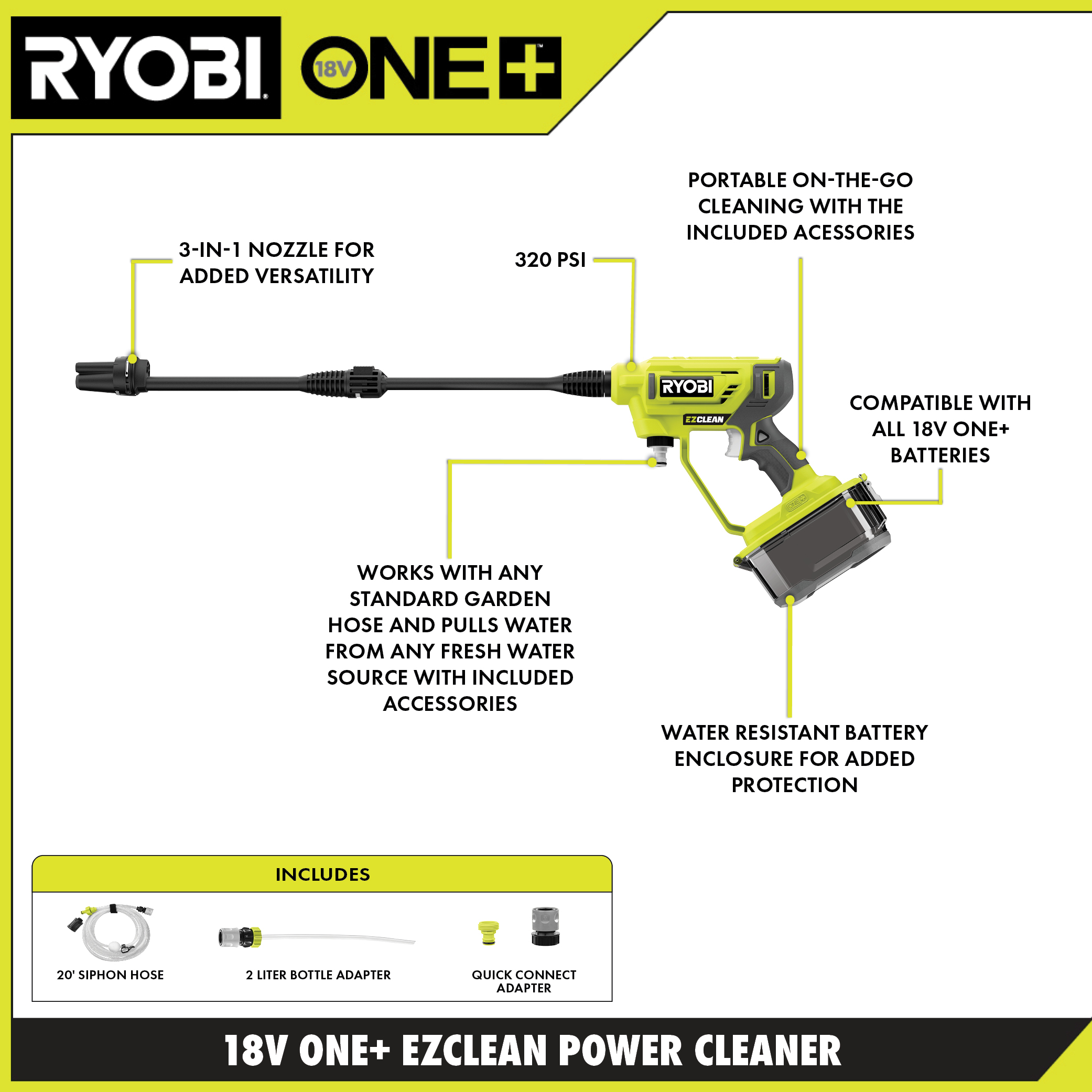 18V ONE+ EZ CLEAN POWER CLEANER KIT