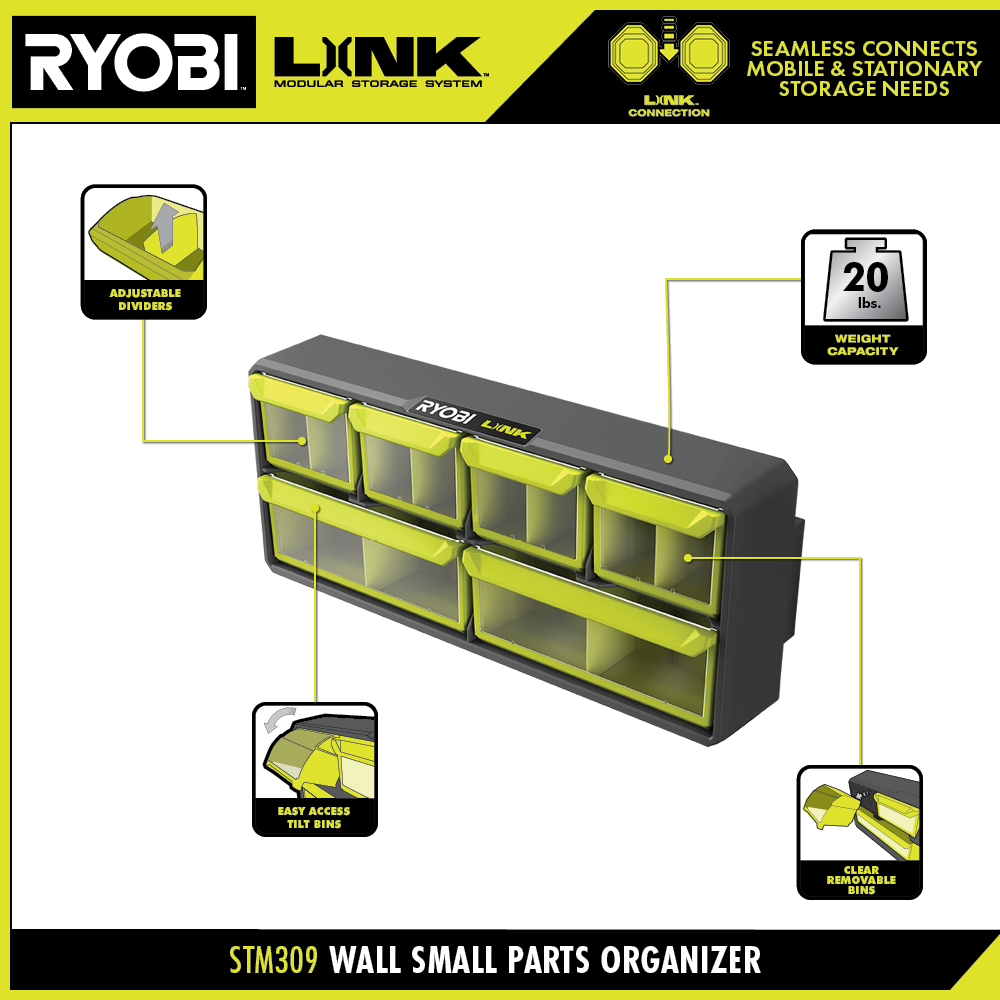 LINK WALL SMALL PARTS ORGANIZER