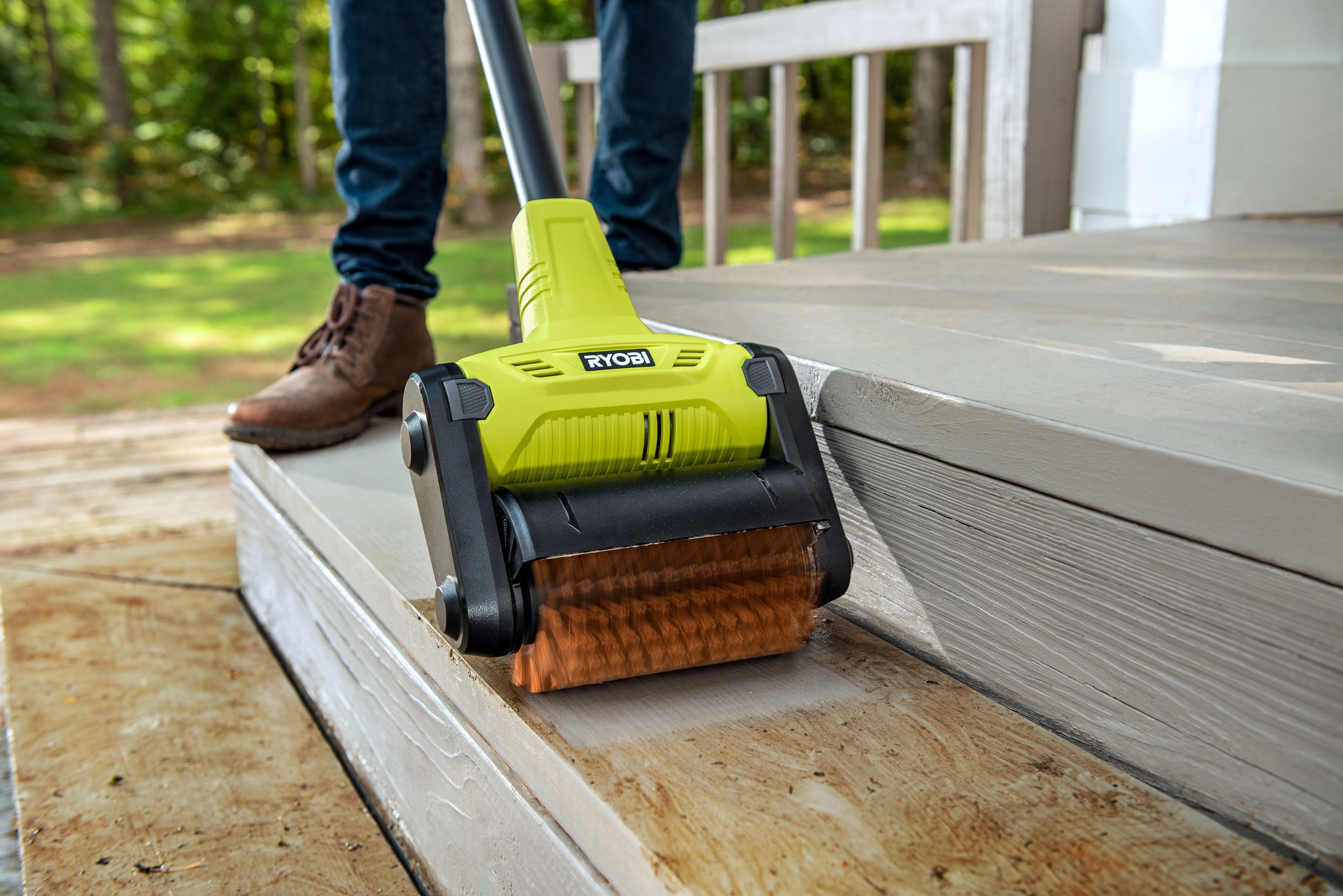 PATIO CLEANER WOOD SCRUBBING BRUSH