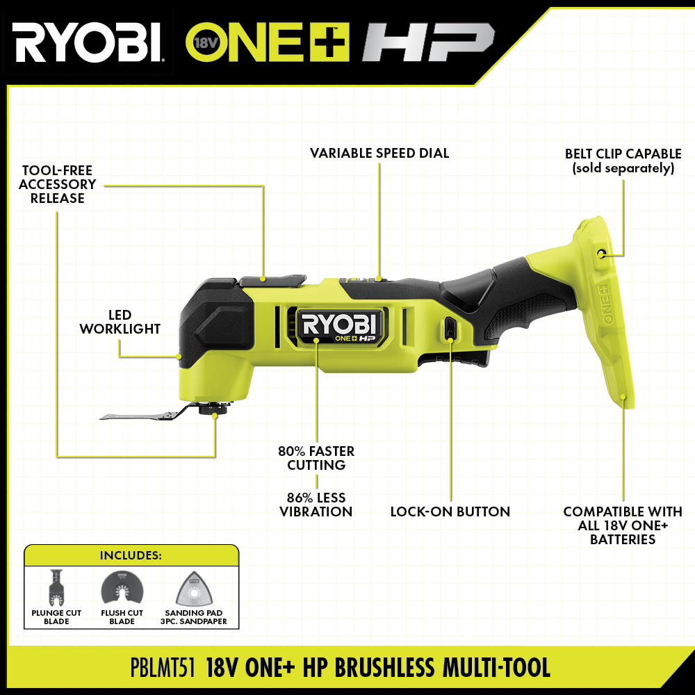 18V ONE+ HP BRUSHLESS MULTI-TOOL