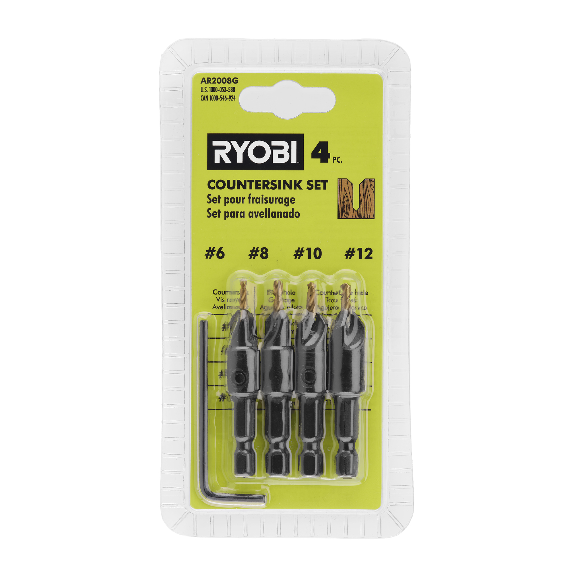 Hex Shank Countersinks - 4 Pack