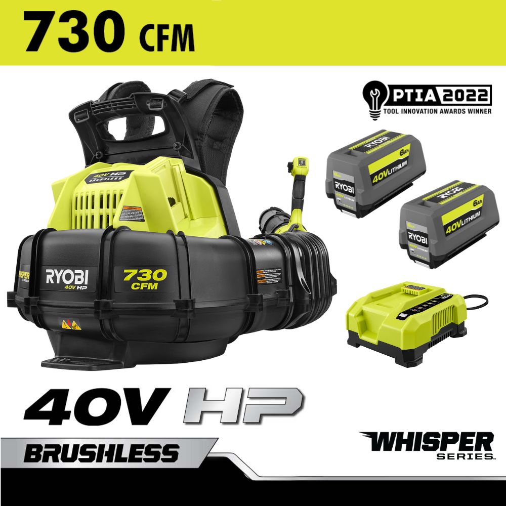 40V HP BRUSHLESS 730 CFM BACKPACK BLOWER KIT