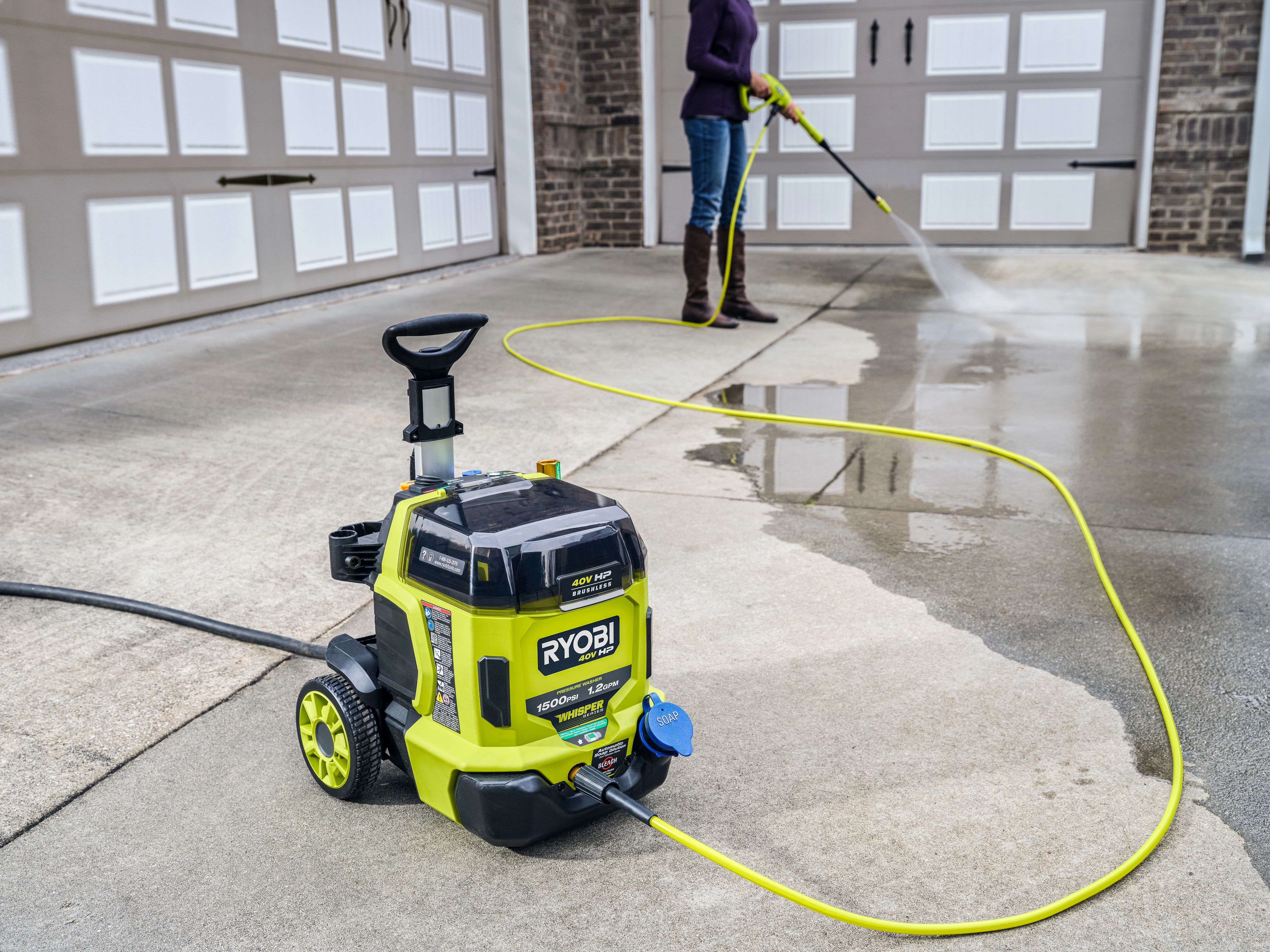 40V HP BRUSHLESS WHISPER SERIES 1500 PSI 1.2 GPM PRESSURE WASHER