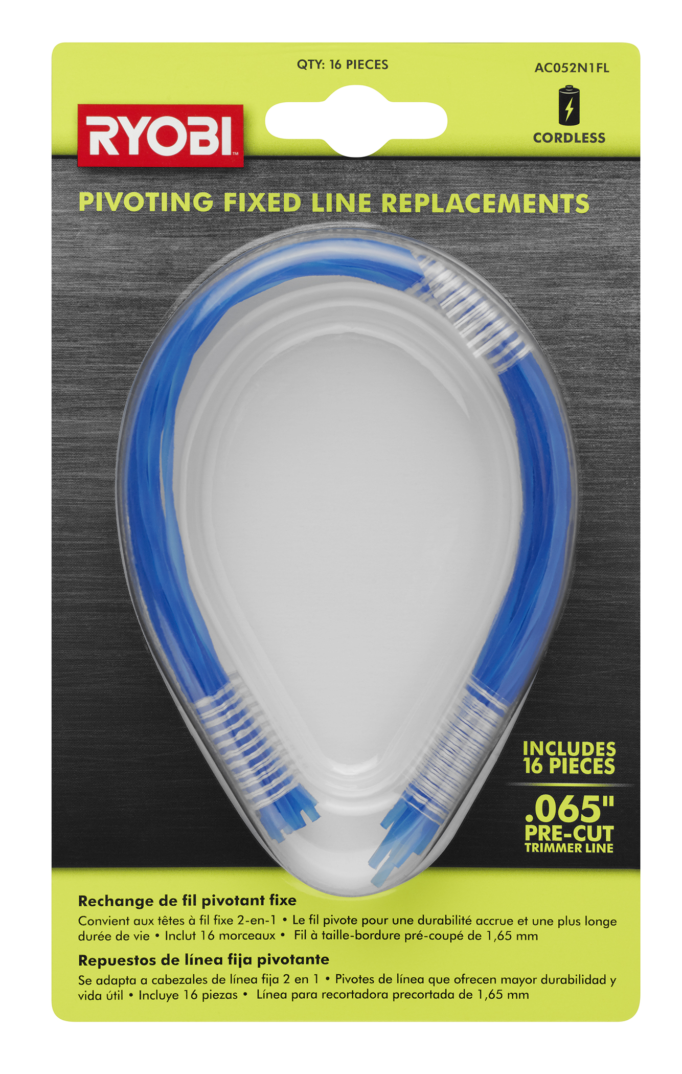 REPLACEMENT FIXED LINE FOR 2-IN-1 PIVOTING FIXED LINE AND BLADED HEAD