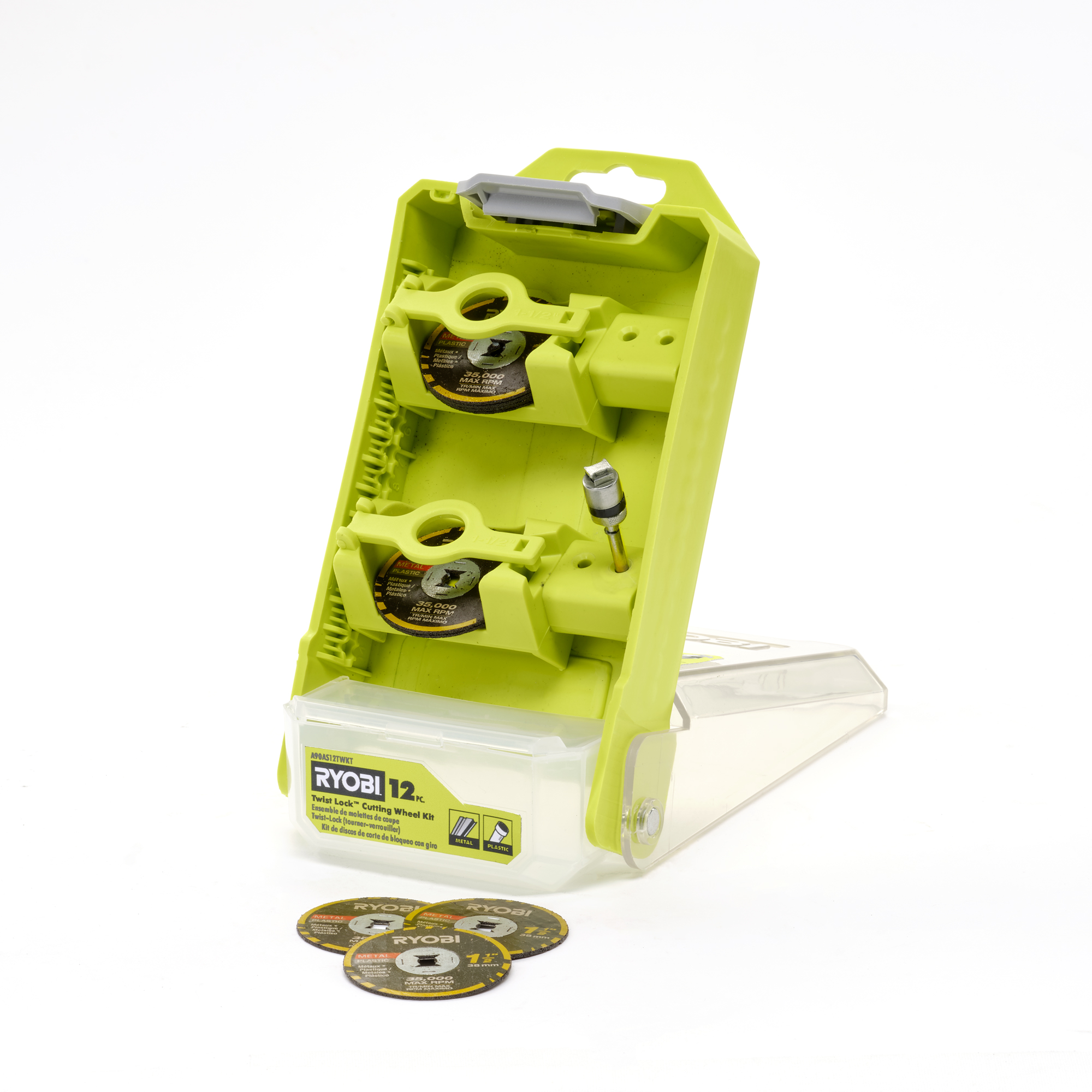 RYOBI 12PC. TWIST LOCK CUTTING WHEEL KIT