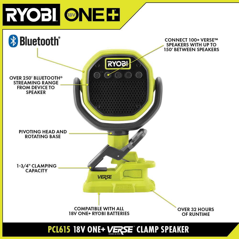 18V ONE+ VERSE™ CLAMP SPEAKER