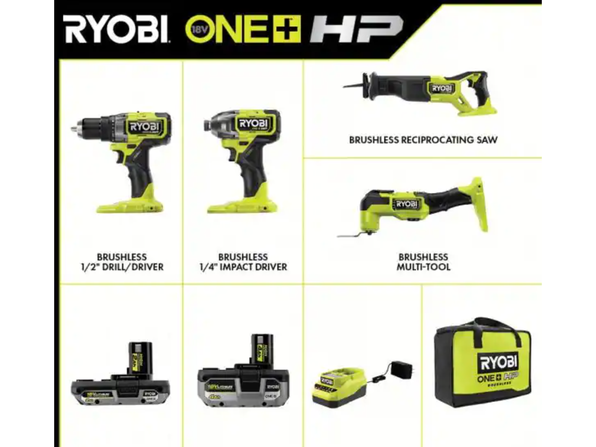 18V ONE+ 4-TOOL COMBO KIT