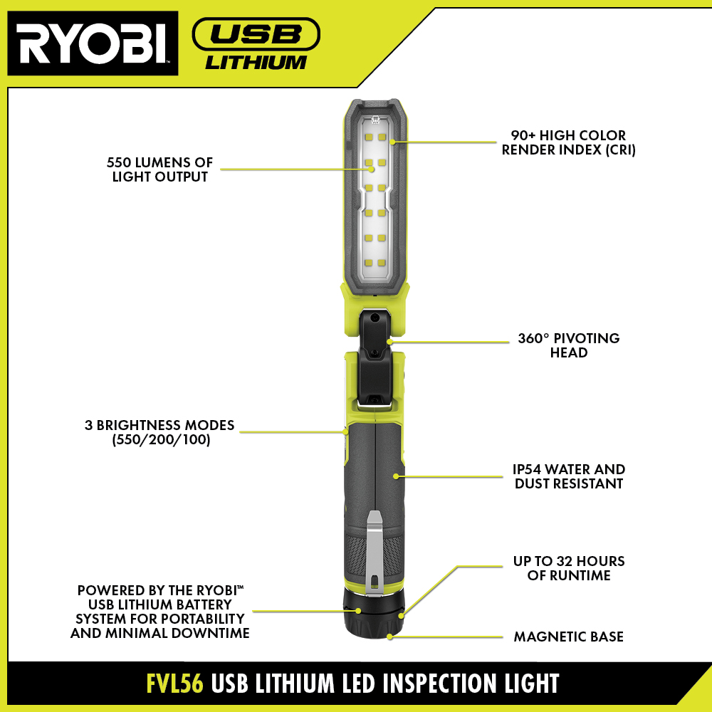 USB LITHIUM LED Inspection Light