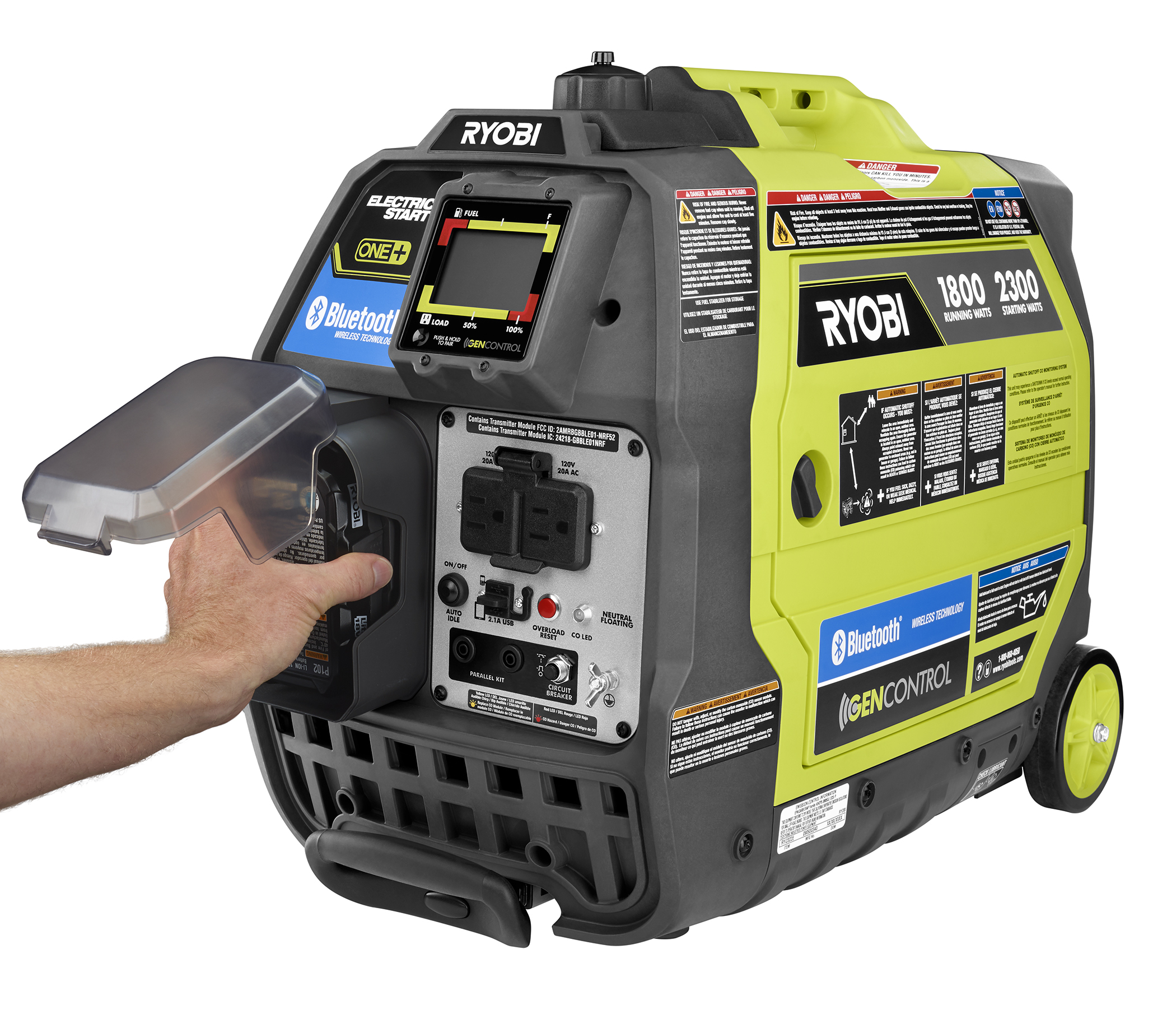 2300-Watt Bluetooth Inverter Generator with 18V ONE+ Electric Start