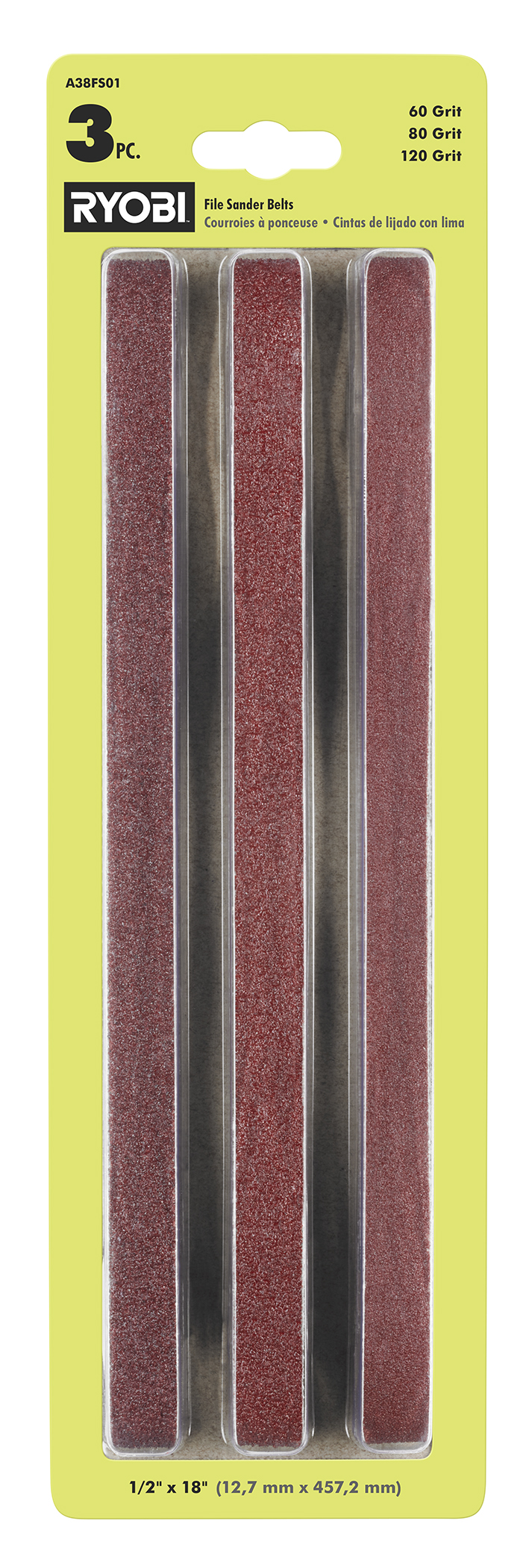 3 PC. FILE SANDER BELTS