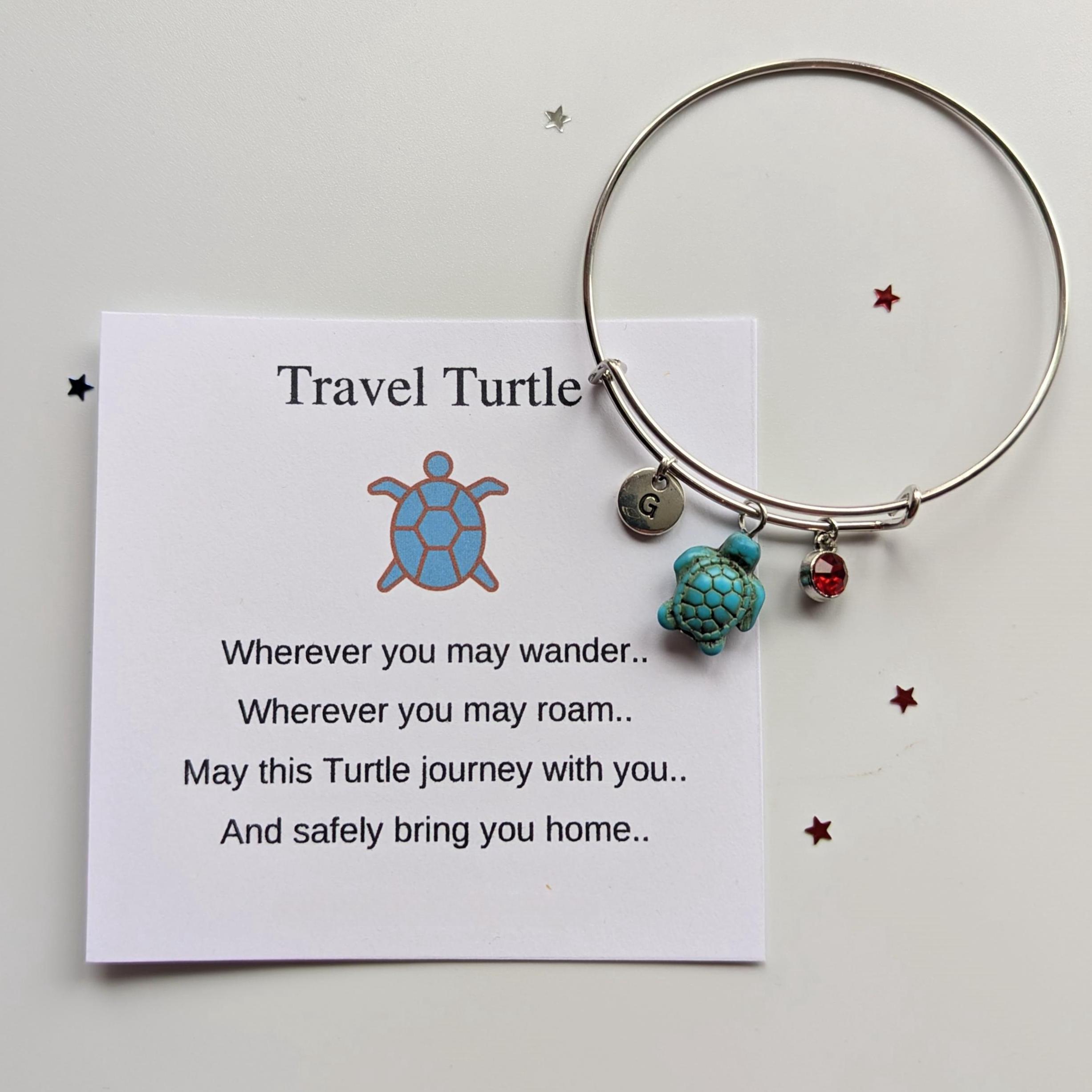 Adjustable travel turtle bracelet | Gift for a friend