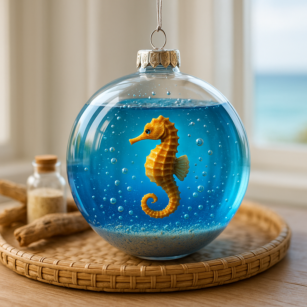 Ocean Whisper Glass Ornament Collection