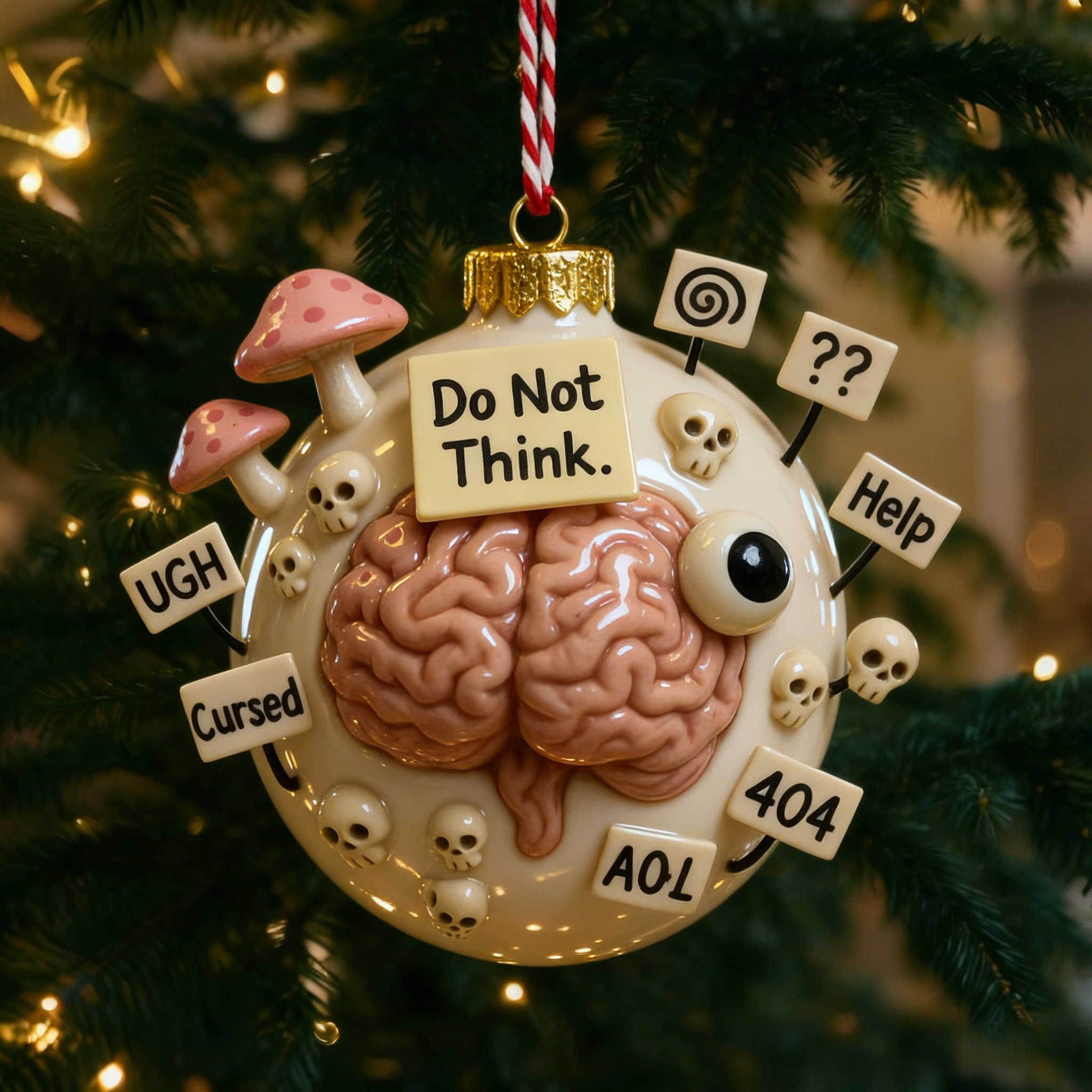 The Unhinged Brain Ornament