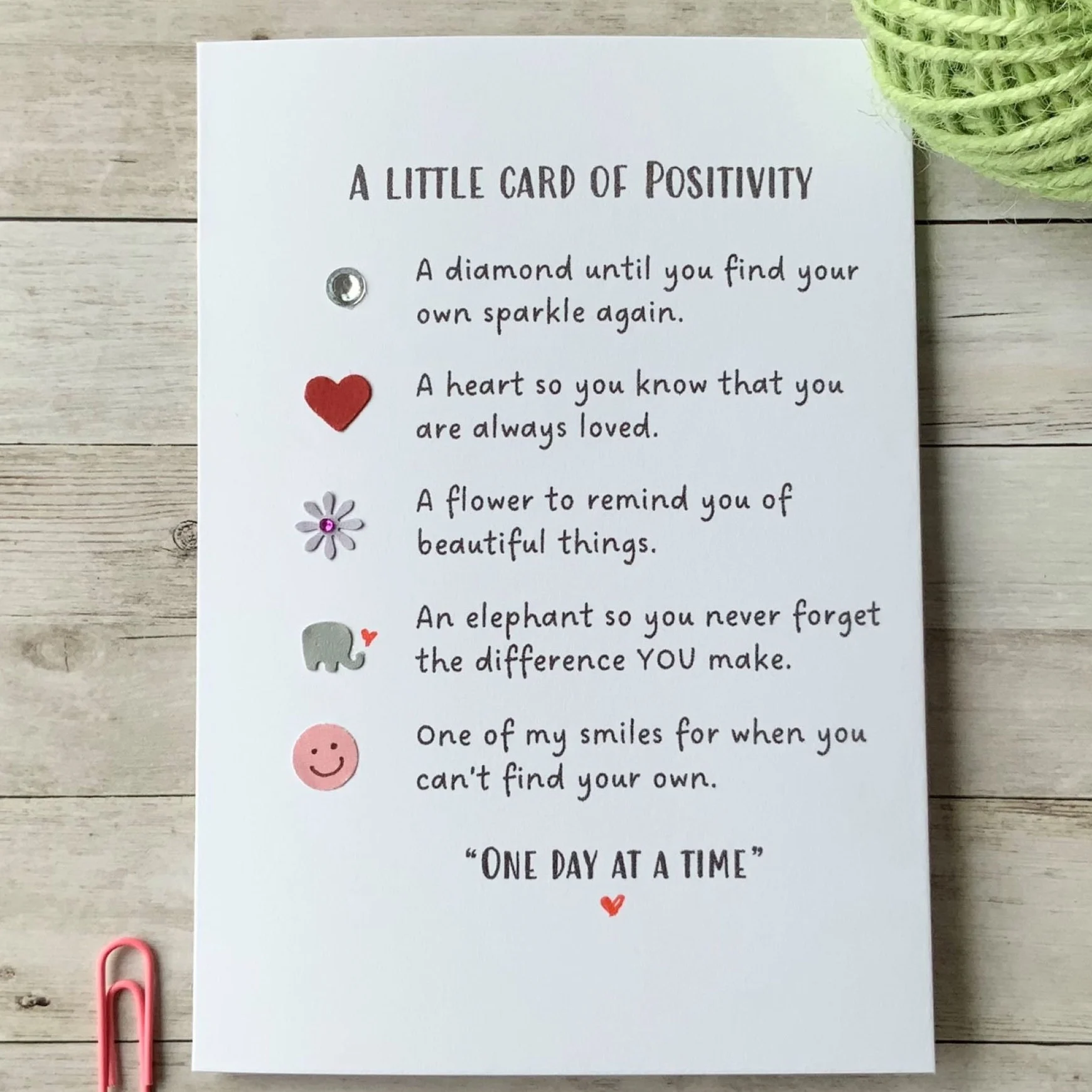 A Little Card Of Positivity | Anxiety Card