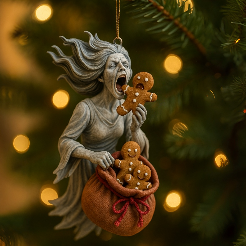 Screaming Christmas Banshee Ornament