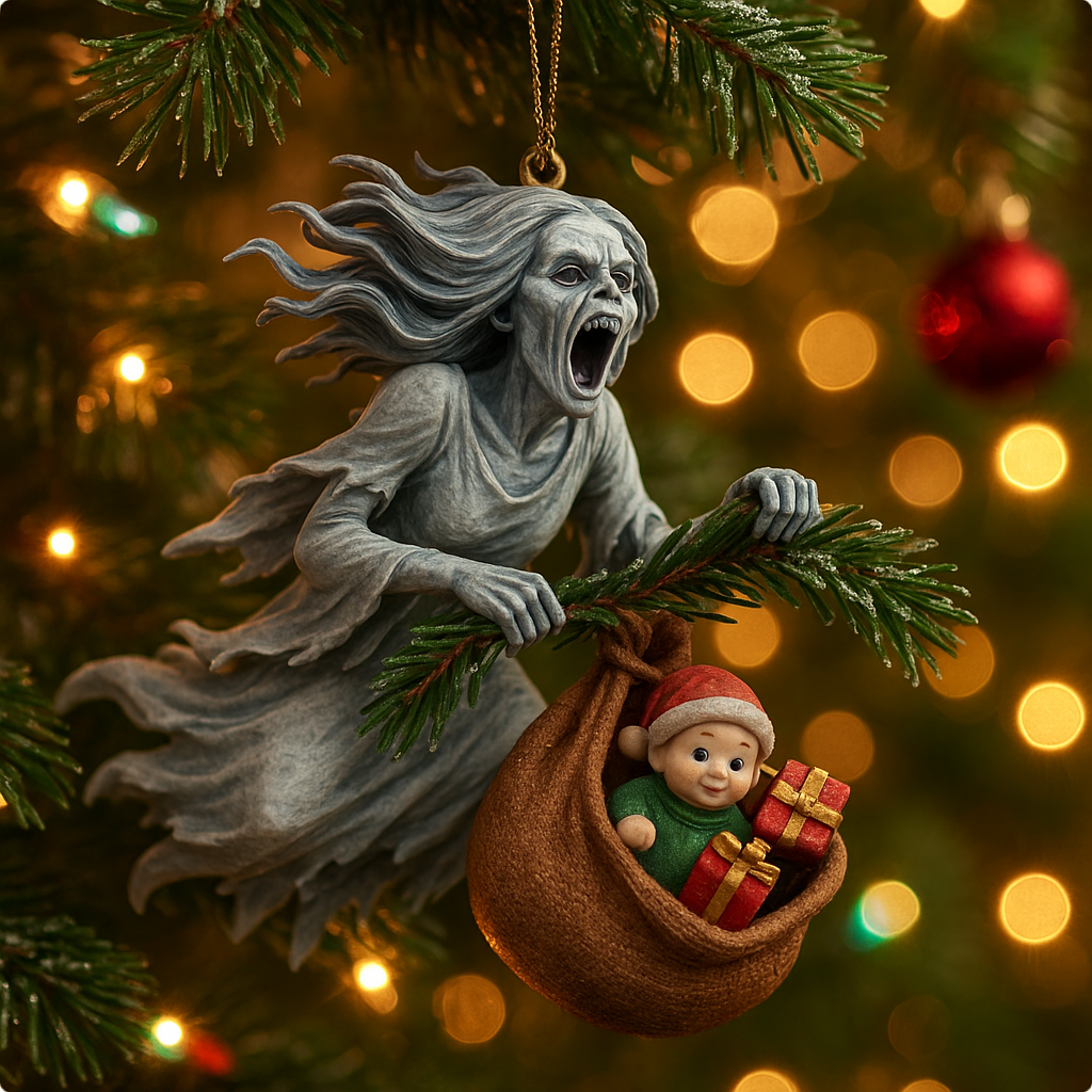 Screaming Christmas Banshee Ornament
