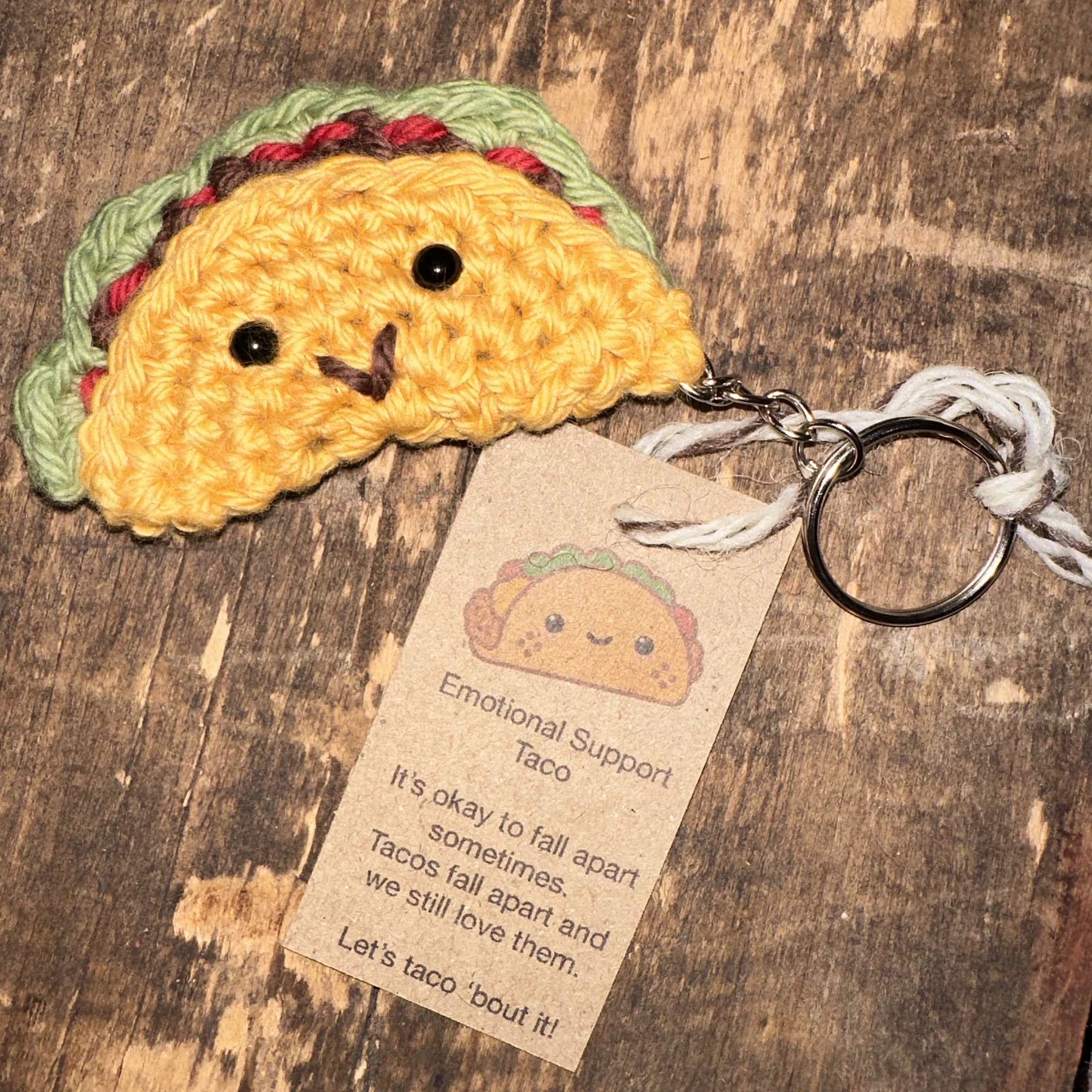 🌮Emotional Support Taco Keychain