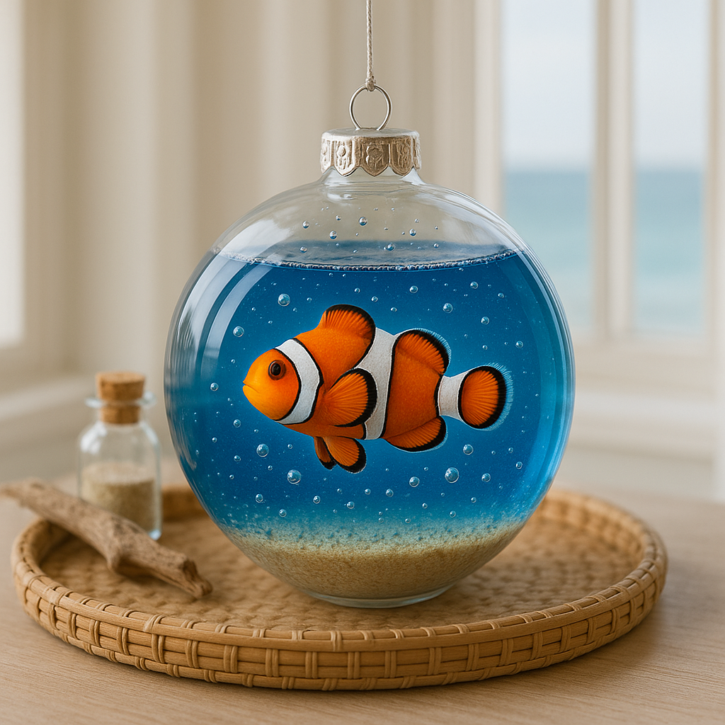 Ocean Whisper Glass Ornament Collection
