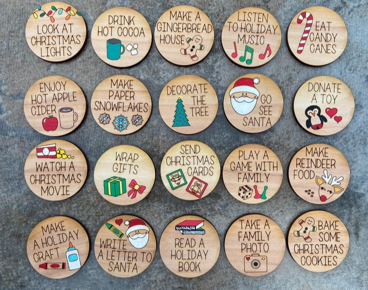 Christmas Countdown Tokens Set