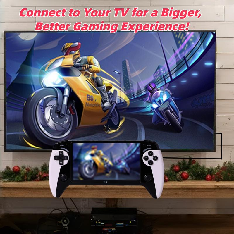 Portable Retro Game Console 5.5-Inch Large Screen, Supporting Ten Emulators, Ultra HD Graphics, Perfect Gift for Christmas