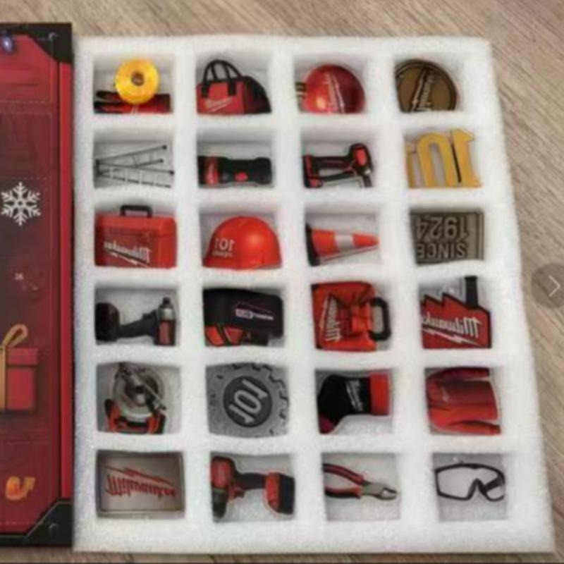 New Year 2D Print Advent Calendar, Industrial Style Christmas Holiday Atmosphere, Collectible and Decorative Value, Tool Brand