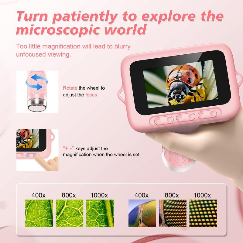 Christmas Gifts,INSKAM 4K Upgraded Kid Microscope,3