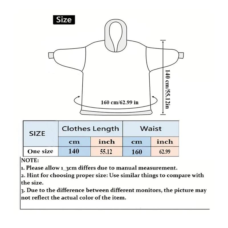Msrlassn Oversized Wearable Blanket Hoodie as Christmas Gifts for Mom Women Girlfriend Men,Plus Size Sleepwear Blanket Hooded for Women Men, 1Pcs Nightgown Loungewear Womenswear Sweatshirt Blanket with Pocket