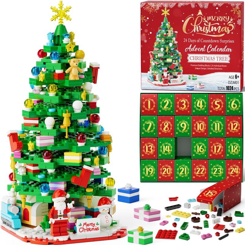 2025 Christmas Advent Calendar, 24 Days Countdown Calendar Gifts Box 3D puzzle Toys Set for Boy Girl Women Men