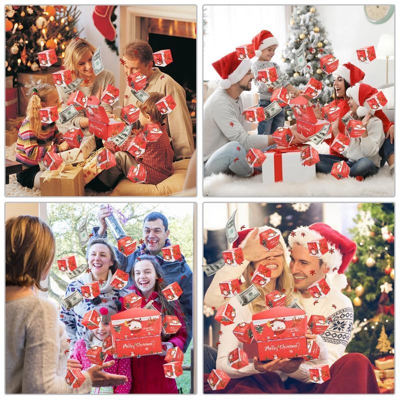 Surprise Gift Box Explosion for Money, Unique Folding Bouncing Red Envelope Gift Box with Confetti, Cash Explosion Luxury Gift Box for Birthday Anniversary Valentine Proposal