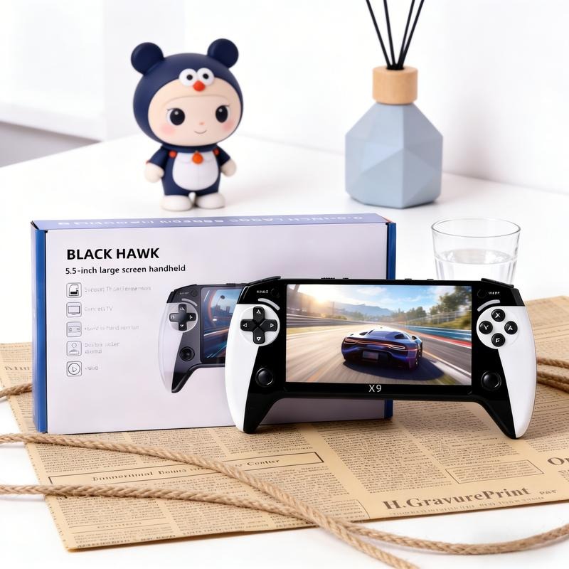 Portable Retro Game Console with 5.5-Inch Large Screen, Supports 10 Emulators, Ultra HD Graphics, Ideal Gift for Birthday, Father’s Day & Christmas