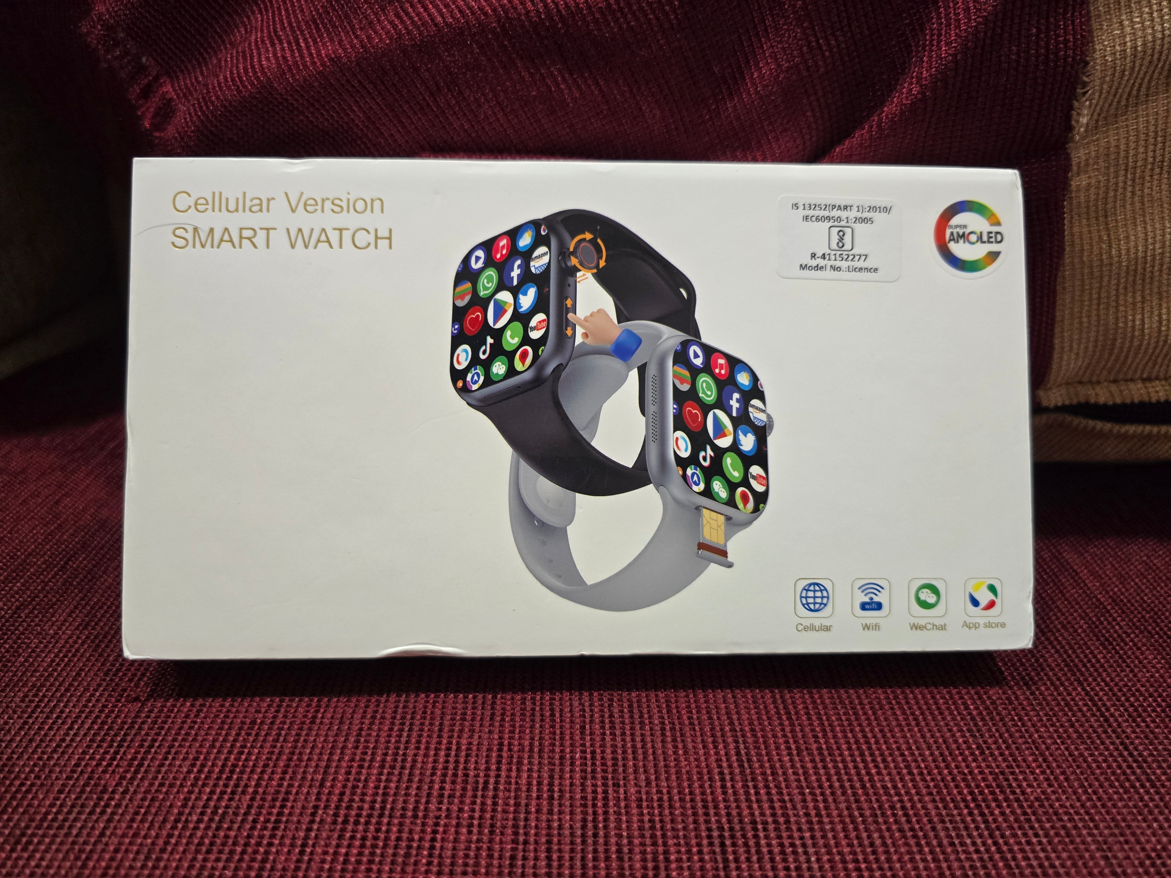 S20 Ultra 5G Android Series 10 Style Smartwatch with 360° Rotatable camera, Amoled Display, GPS and Cellular, Hotspot and more