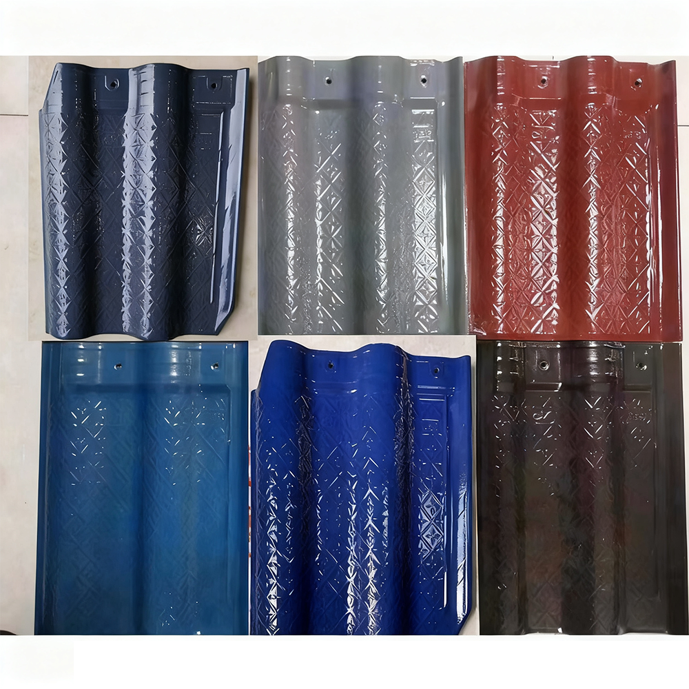 Prefabricated steel structure roof with glazed tiles