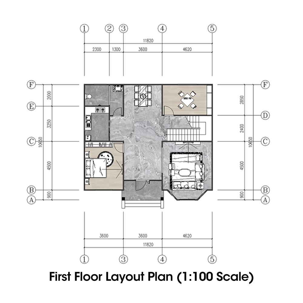 American-style Villa, Second Floor, 3 Bedrooms, 2 Living Rooms, 1 Kitchen, 2 Bathrooms, 263 sqm
