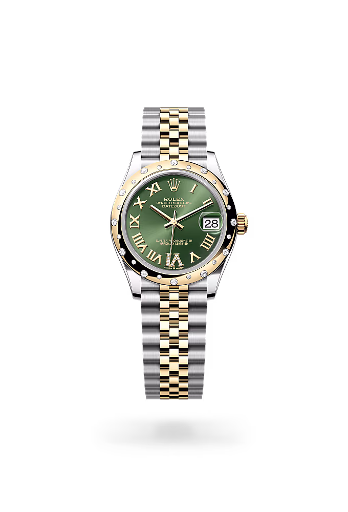 Oyster, 31 mm, Oystersteel, yellow gold and diamonds