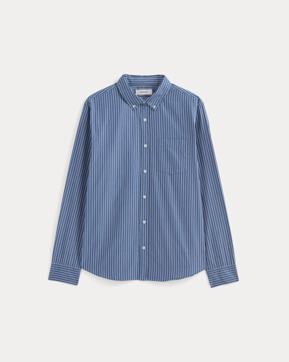 Washed Poplin Shirt | Mazarine Blue / Optic White