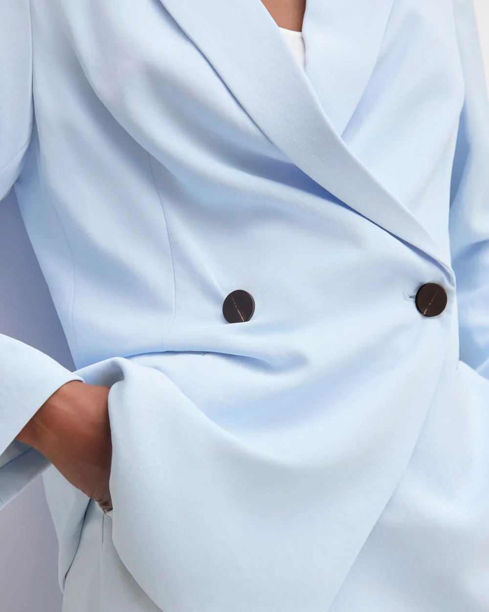 The Drapey Blazer | Chambray Blue