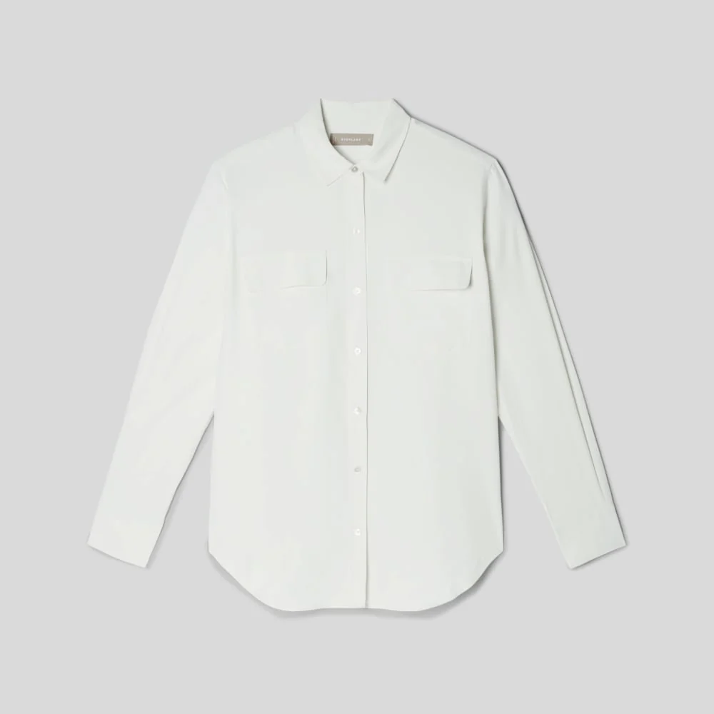 The Washable Silk Relaxed Shirt  | Bone
