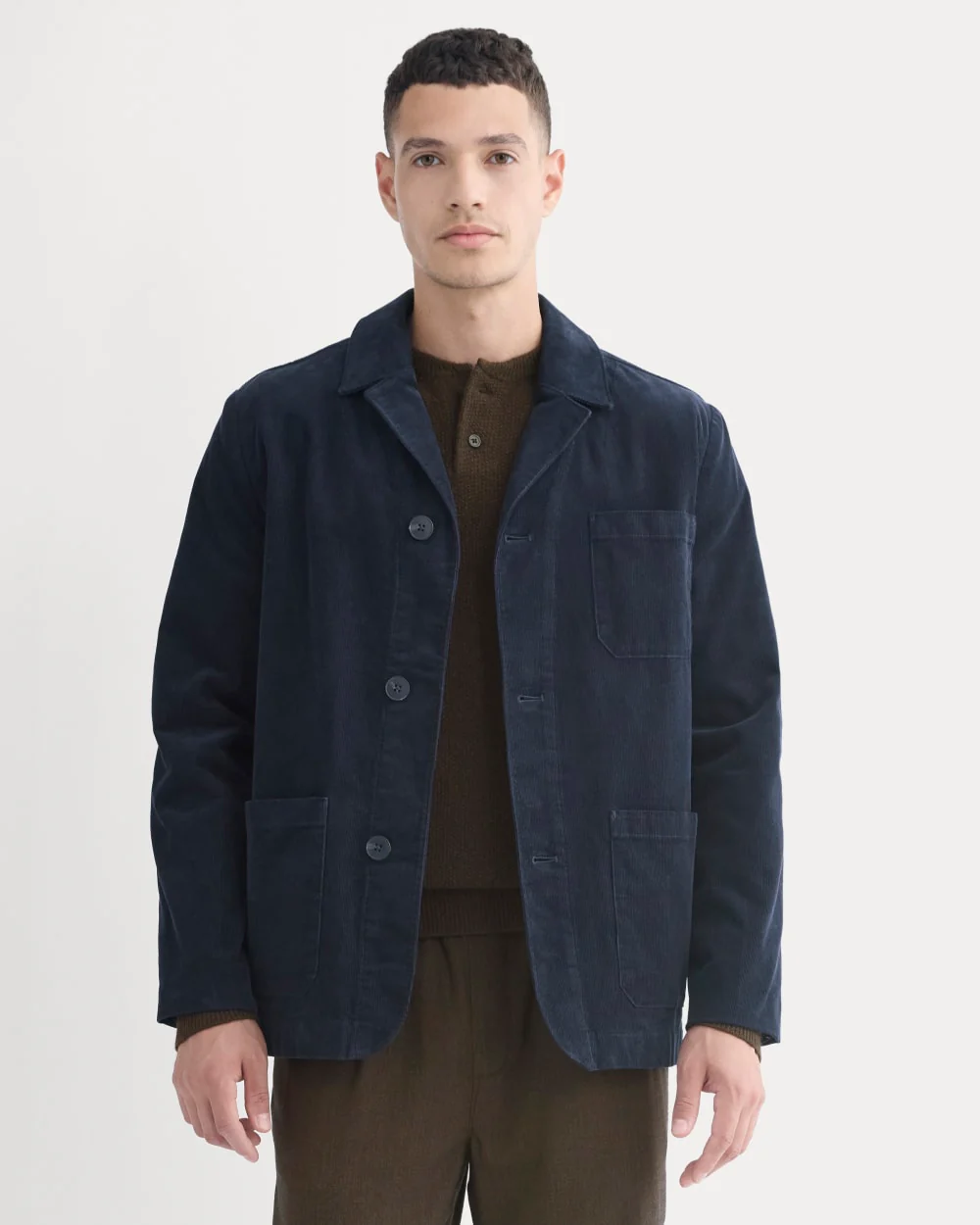 Fine Wale Corduroy Chore Blazer | Navy