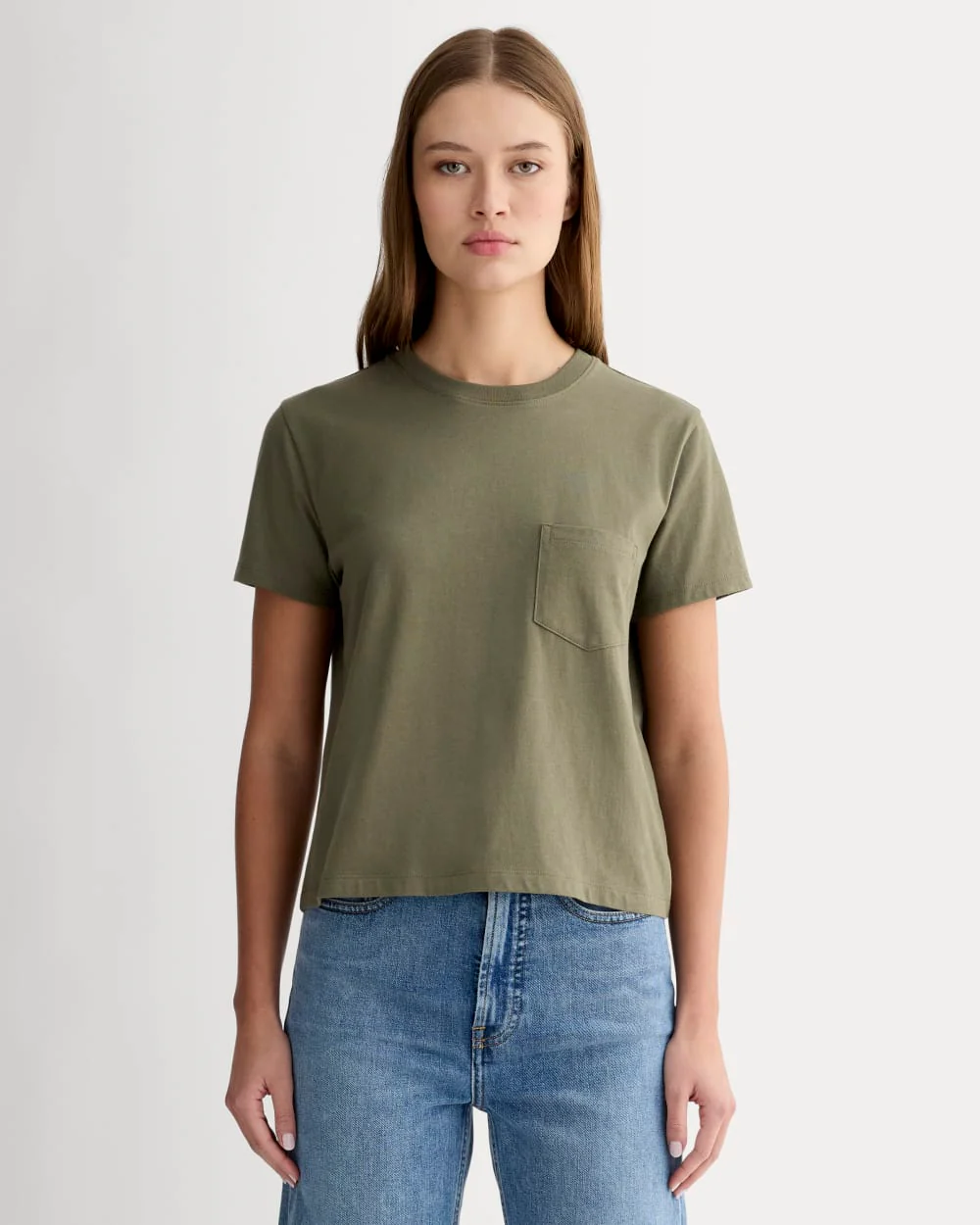 The Organic Cotton Box-Cut Pocket Tee | Kalamata | Pocket