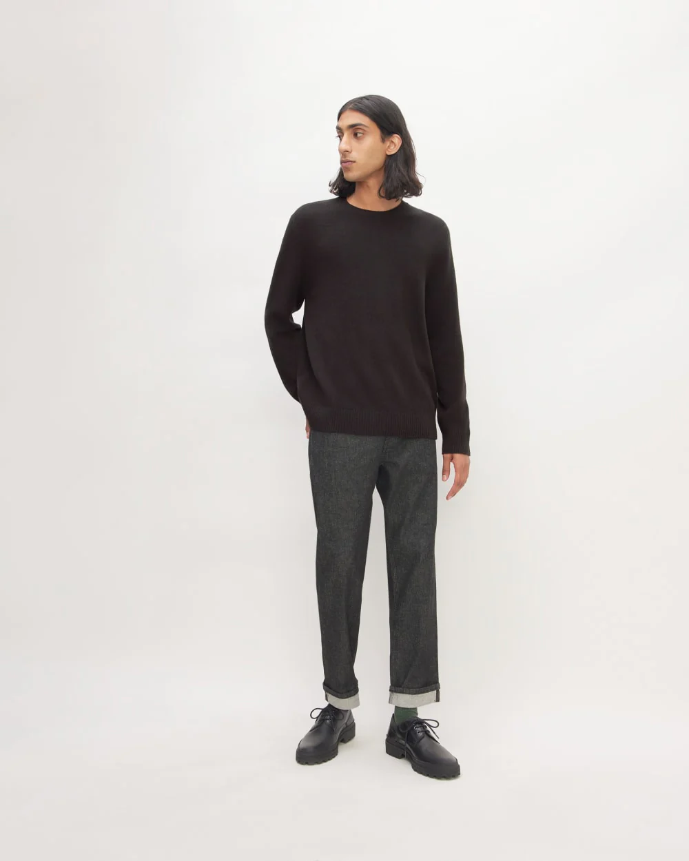 The Premium Merino Crew Neck Sweater | Black