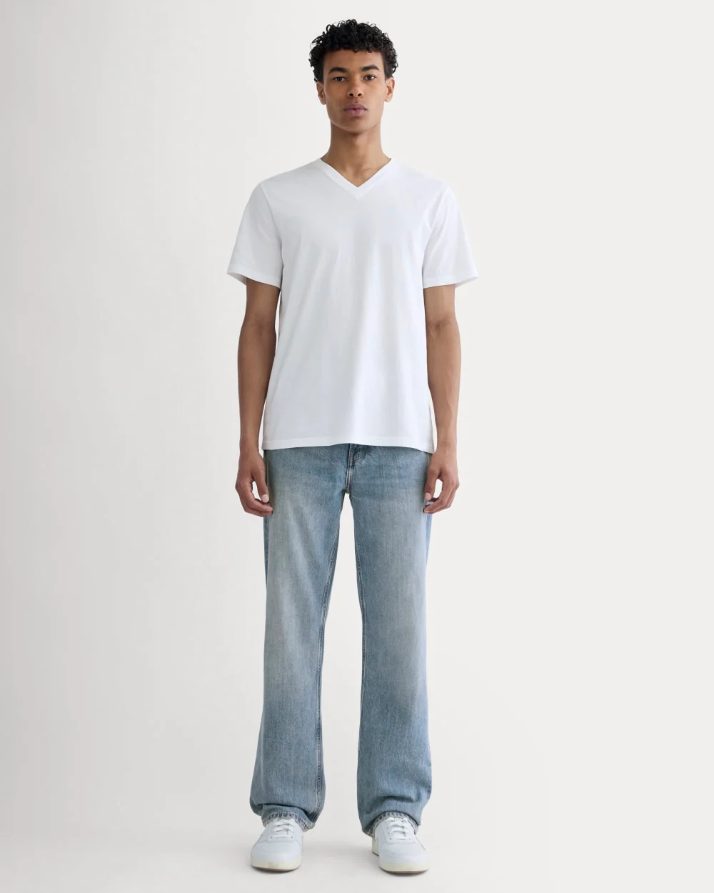 The Essential Organic V-Neck Tee | White