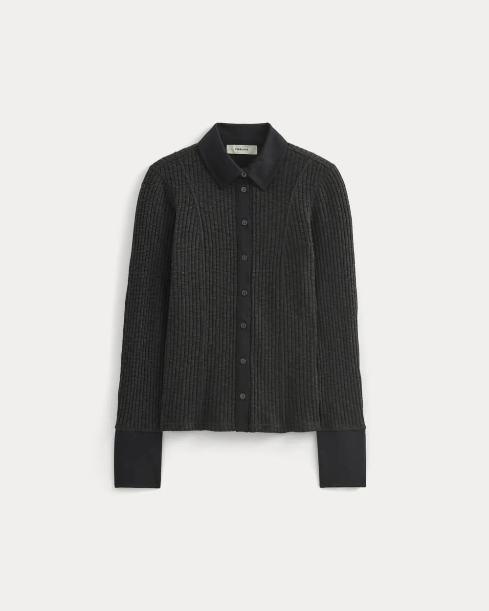 Cozy Rib Button-Up | Black