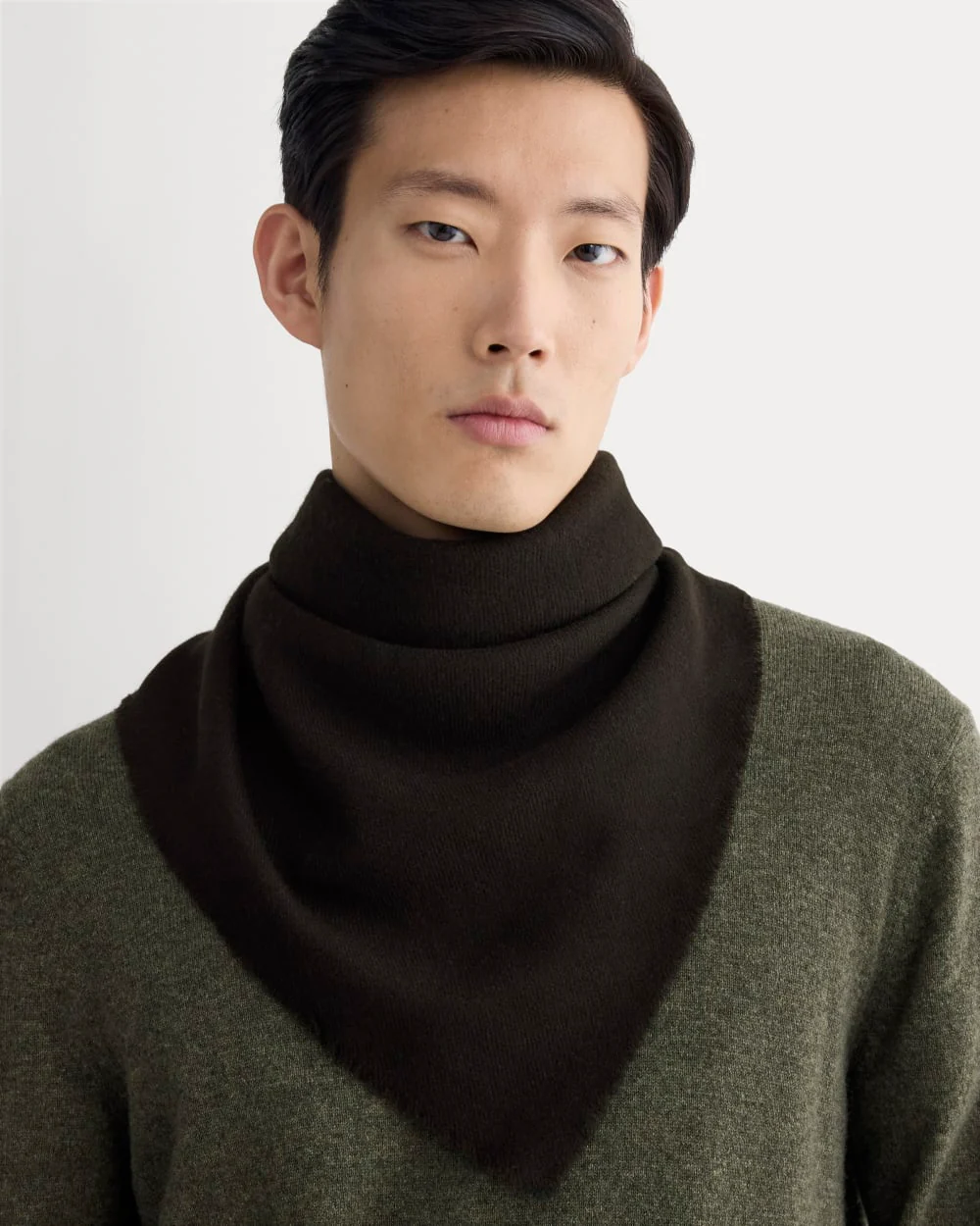 The Feather Cashmere Bandana | Black